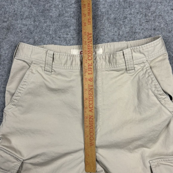 EMERGENCY EXIT Cargo Utility Pants Mens 34x32 Beige Loose Fit Casual Y2K - Picture 4 of 9